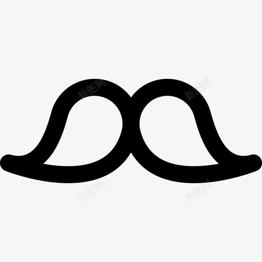 胡子时髦和复古直线型图标svg_新图网 https://ixintu.com 时髦和复古 直线型 胡子