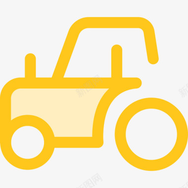 拖拉机运输10黄色图标图标