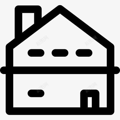 复式房地产1线性图标svg_新图网 https://ixintu.com 复式 房地产1 线性
