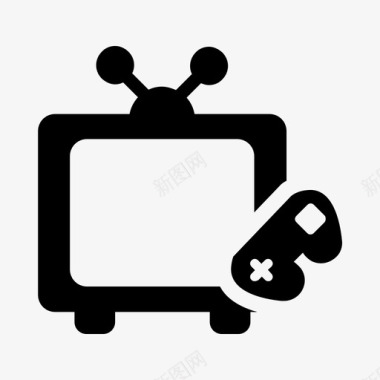 电视游戏电视符号图标图标