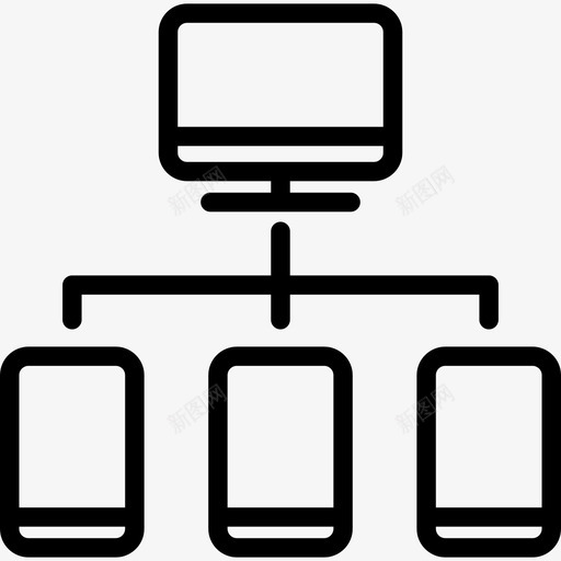 服务器在线营销元素线性图标svg_新图网 https://ixintu.com 在线营销元素 服务器 线性