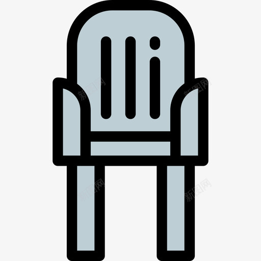 椅子野餐和烧烤颜色线性颜色图标svg_新图网 https://ixintu.com 椅子 线性颜色 野餐和烧烤颜色