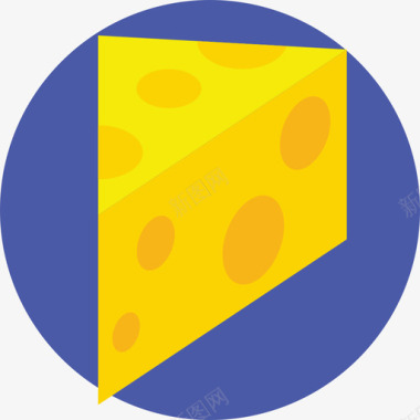 奶酪食品9扁平图标图标