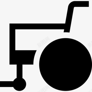 轮椅卫生保健元件填充图标图标