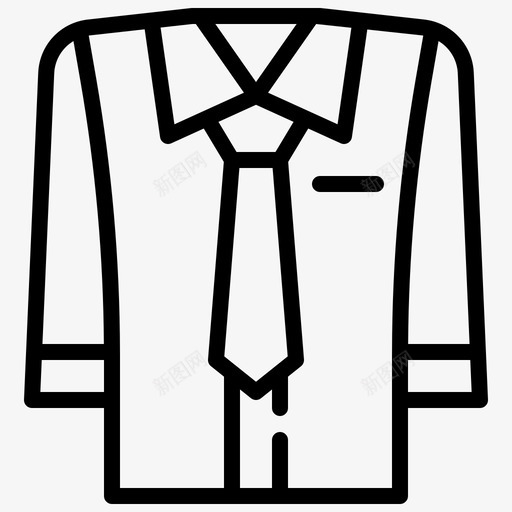 衬衫礼服衬衫领带图标svg_新图网 https://ixintu.com 商务必备系列 礼服衬衫 衬衫 领带