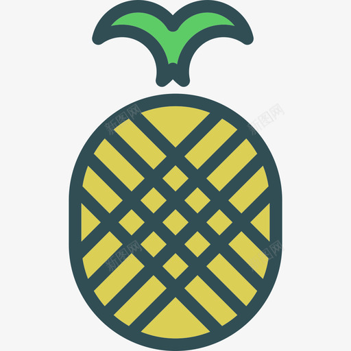 菠萝厨房4线性颜色图标svg_新图网 https://ixintu.com 厨房4 线性颜色 菠萝