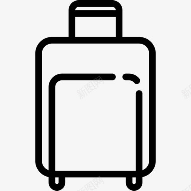 行李箱线性详细旅行元素线性图标图标