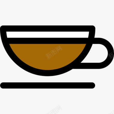 咖啡杯食物线性咖啡杯图标图标