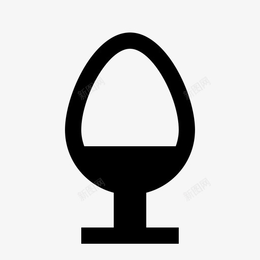椅子蛋椅图标svg_新图网 https://ixintu.com 家具实心图标集 旋转椅 椅子 蛋椅 设计
