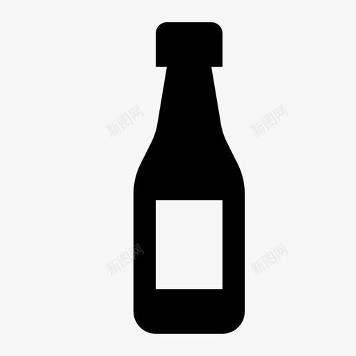 瓶饮料瓶盖图标svg_新图网 https://ixintu.com 瓶 瓶盖 酒 食品和饮料固体图标集 饮料
