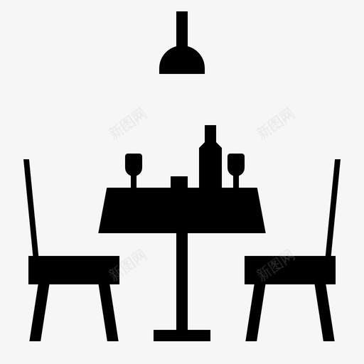 餐厅晚餐家具图标svg_新图网 https://ixintu.com 厨房 家具 晚餐 酒店 餐厅