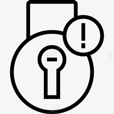 锁定用户3线性图标图标