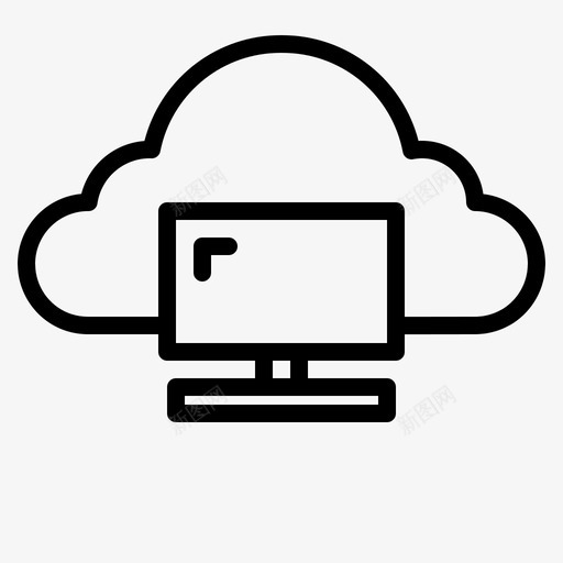云概念计算机界面图标svg_新图网 https://ixintu.com 云概念 咖啡 标志 用户界面 界面 计算机