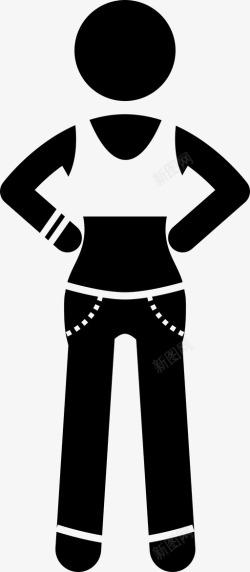 80后服装80后时尚服装牛仔裤图标高清图片