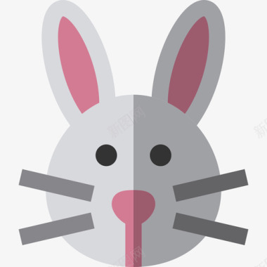 兔子小动物6扁平图标图标