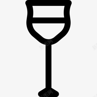 一杯玫瑰酒食物线性酒庄元素图标图标