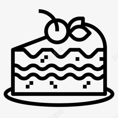 蛋糕面包店布朗尼图标图标