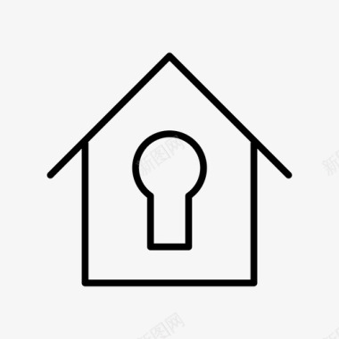 房子保安房子锁图标图标