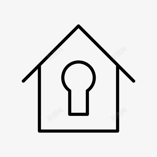 房子保安房子锁图标svg_新图网 https://ixintu.com 房子 房子保安 锁