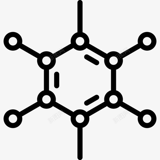 分子科学研究线性图标svg_新图网 https://ixintu.com 分子 科学研究 线性