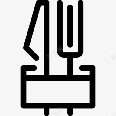 餐具餐厅元素线性图标图标