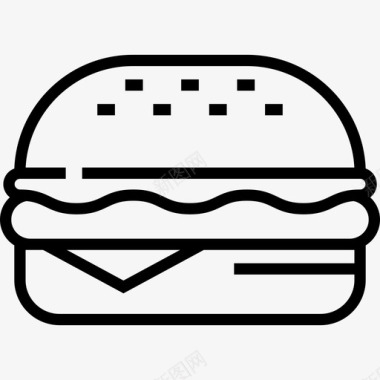 汉堡食物7直系图标图标