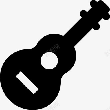 吉他音乐坚实的墨西哥元素图标图标