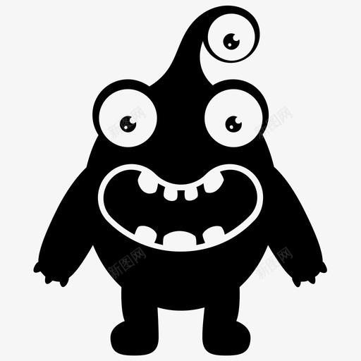 三眼怪外星怪物卡通人物图标svg_新图网 https://ixintu.com 三眼怪 僵尸怪物 卡通人物 可爱有趣的怪物角色 外星怪物 怪物生物