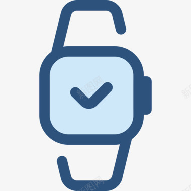 智能手表创业和新业务7蓝色图标图标