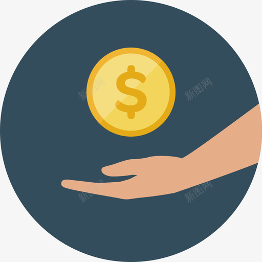 硬币金融2圆形平面图标svg_新图网 https://ixintu.com 圆形平面 硬币 金融2