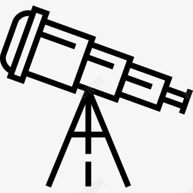 望远镜野营7号直线型图标图标