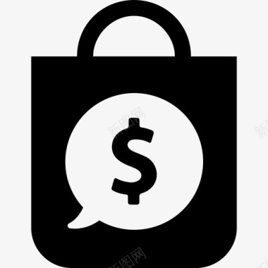 购物袋电子商务系列实心图标图标