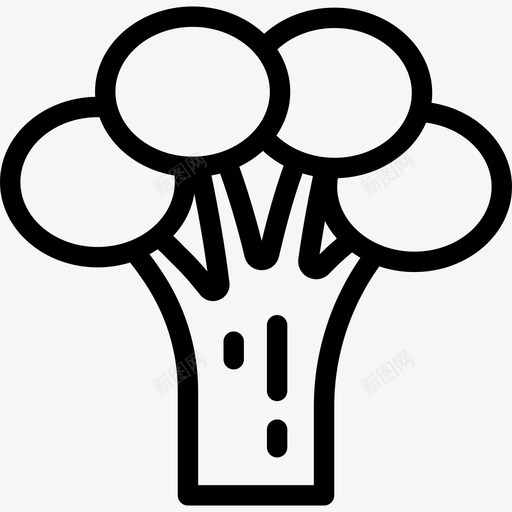 西兰花食品和餐厅直系图标svg_新图网 https://ixintu.com 直系 西兰花 食品和餐厅
