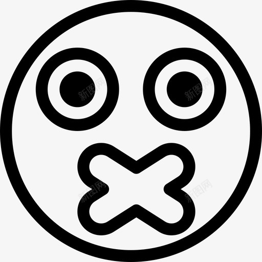 秘密表情符号收集线性图标svg_新图网 https://ixintu.com 秘密 线性 表情符号收集