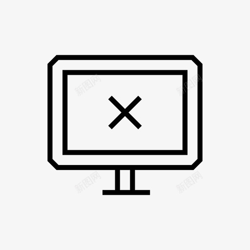 监视器计算机错误图标svg_新图网 https://ixintu.com 1emtech计算机电子 pc 屏幕 监视器 计算机 错误