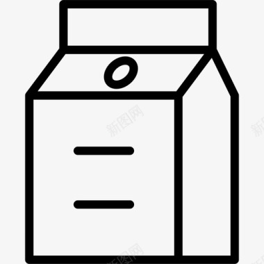 牛奶盒装纸箱图标图标