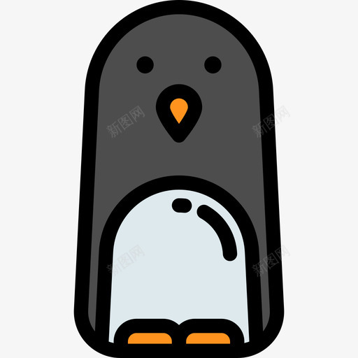 企鹅海洋生物2线性颜色图标svg_新图网 https://ixintu.com 企鹅 海洋生物2 线性颜色