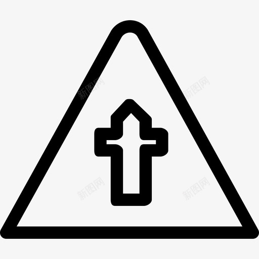 十字路口设置交通标志线形图标svg_新图网 https://ixintu.com 十字路口 线形 设置交通标志