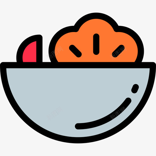 色拉野餐和烧烤色原色图标svg_新图网 https://ixintu.com 原色 色拉 野餐和烧烤色