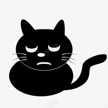 悲伤猫表情图标图标