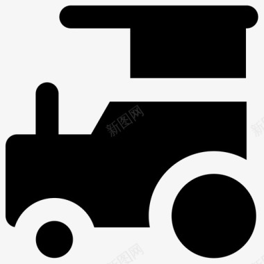 拖拉机粗体运输收集加注图标图标