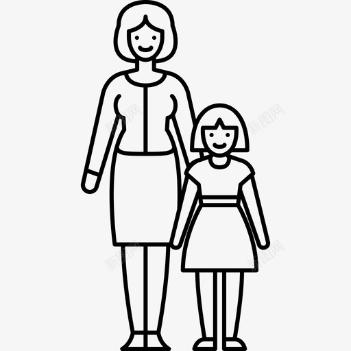 单亲母亲有孩子人家庭直系图标svg_新图网 https://ixintu.com 人 单亲母亲有孩子 家庭直系