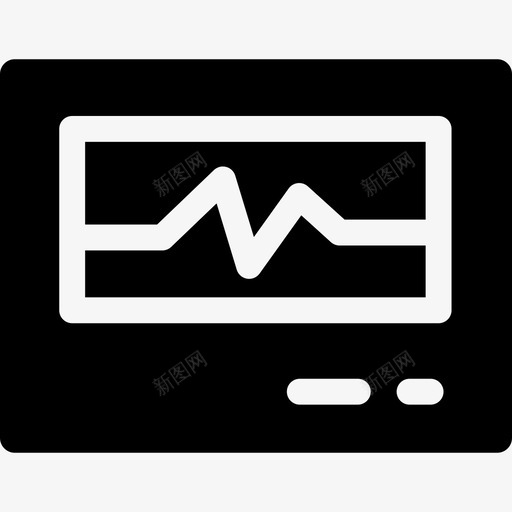 心电图科学研究7填充图标svg_新图网 https://ixintu.com 填充 心电图 科学研究7