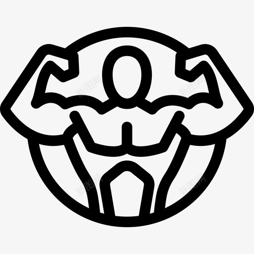 肌肉人健身房和健身图标svg_新图网 https://ixintu.com 人 健身房和健身 肌肉