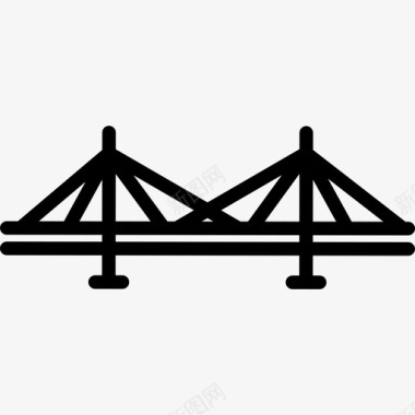 扎金桥线性纪念碑直线图标图标
