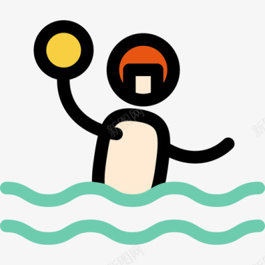 水球运动运动元素图标图标