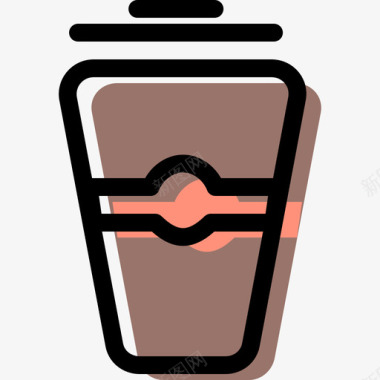 咖啡杯饮料和食物资产颜色图标图标