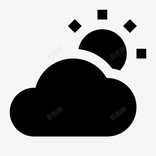 早晨明亮天气预报图标svg_新图网 https://ixintu.com 天气 天气固态图标设置 天气预报 太阳 早晨 明亮