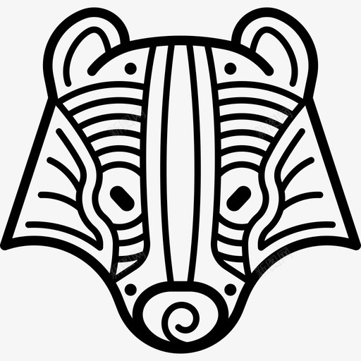 獾动物部落动物图标svg_新图网 https://ixintu.com 动物 獾 部落动物