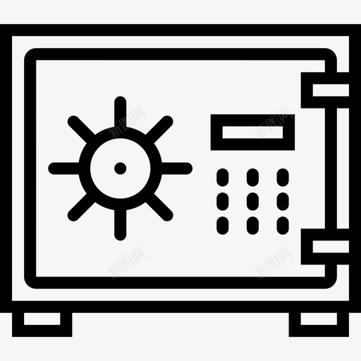 保险箱商业集合2线性图标svg_新图网 https://ixintu.com 保险箱 商业集合2 线性